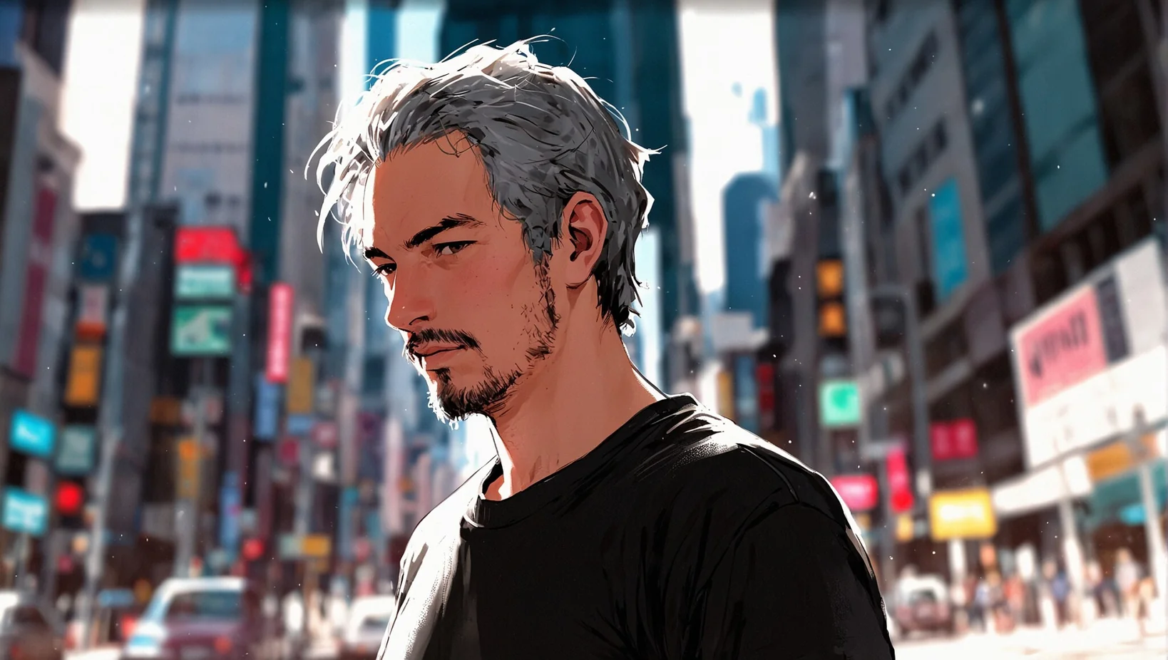 Vintage film effect portrait photography - Nostalgic photo filter example at Lovart ME