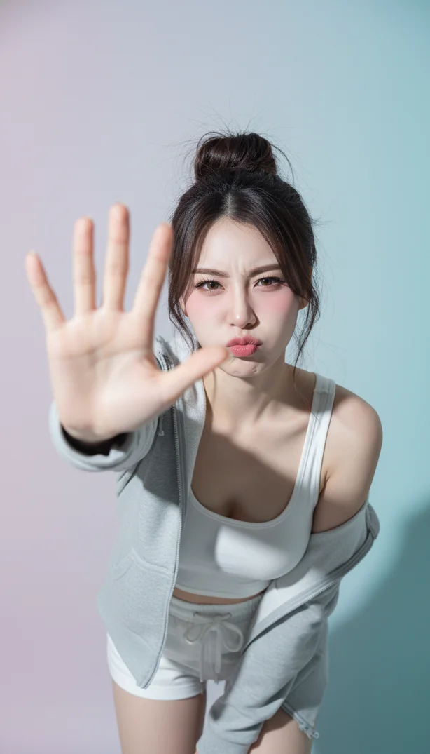 遊び心のある怒っている彼女