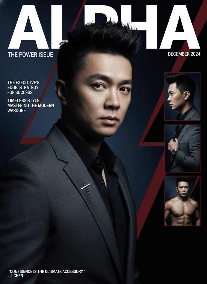 フィットネス雑誌表紙コラージュデザイン