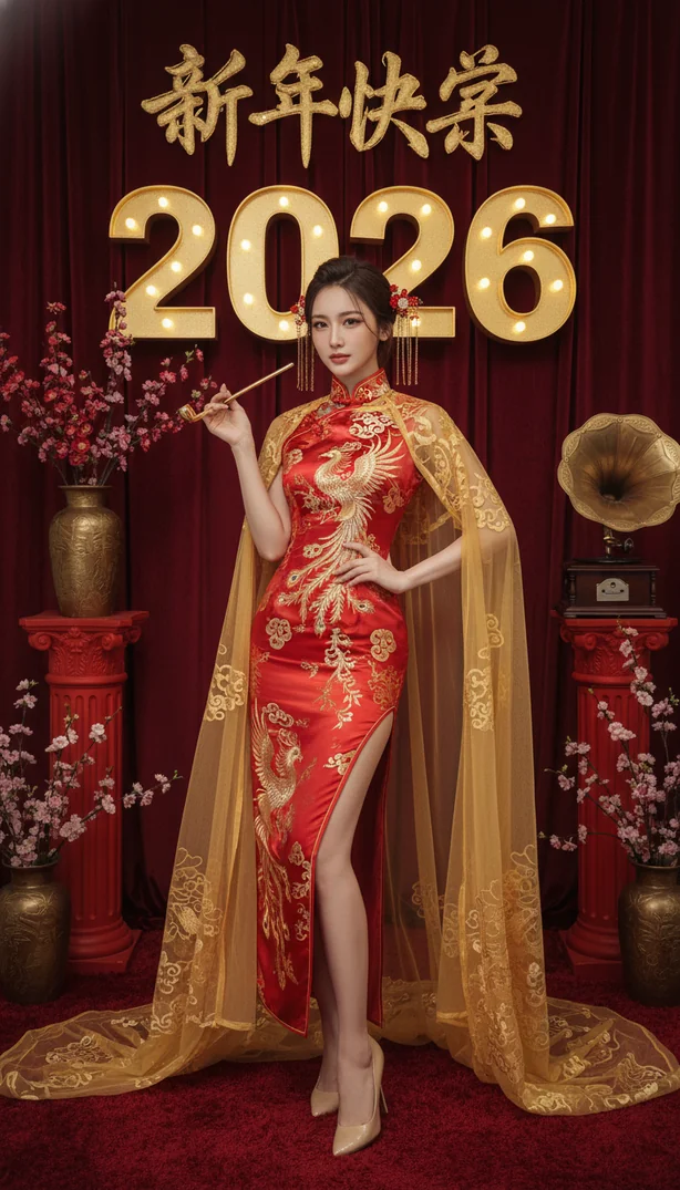 アクセサリー付き伝統的ポートレート