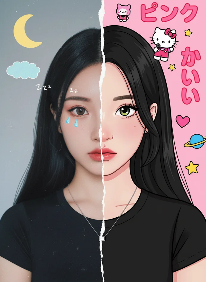 スプリットリアリティ - リアルからアニメ風ポートレート