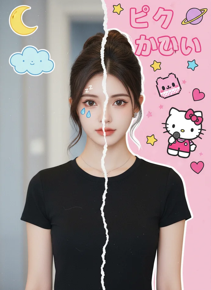 水彩イラストスプリット