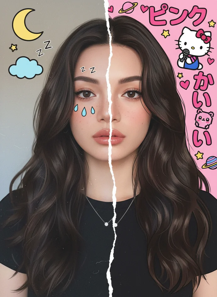 ミニマリストラインアートスプリット