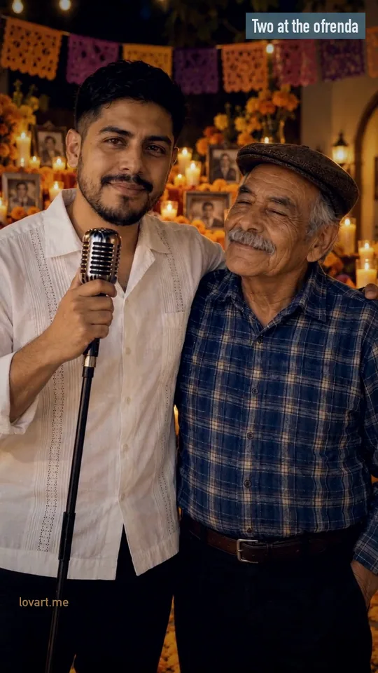 Two at the ofrenda late frame of the clip