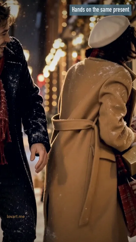 Hands on the same present late frame of the clip