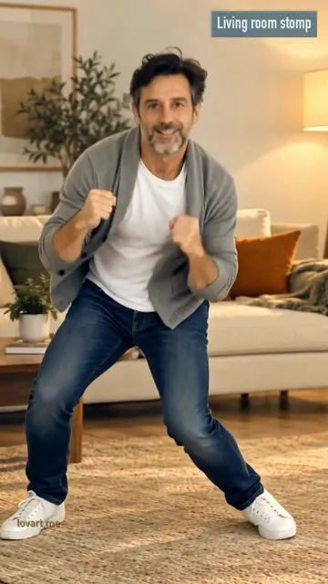 Wide squat, frame from the Living room stomp clip