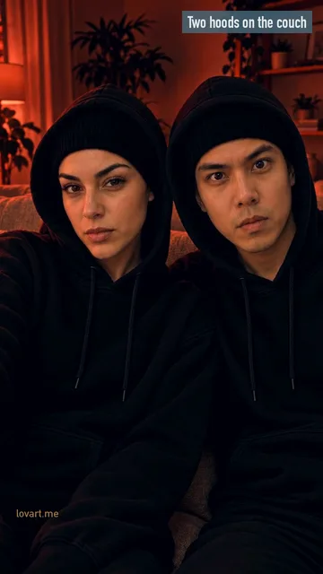 Two hoods on the couch late frame of the clip